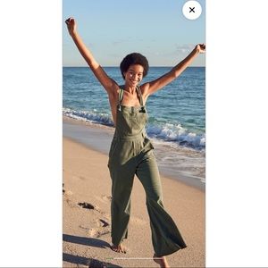 NWT American Eagle Aerie Wide Leg Overalls - Palm